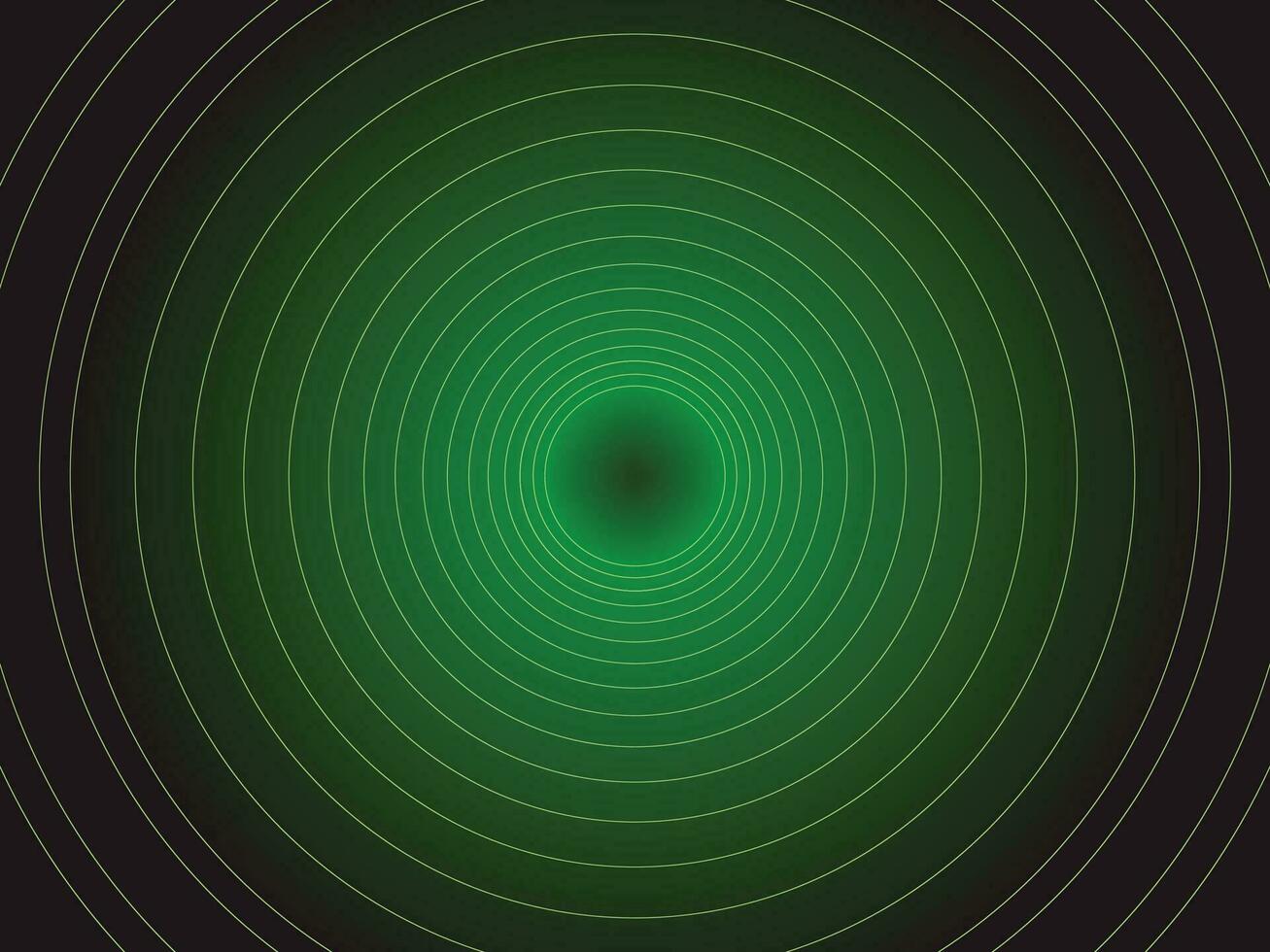 verde circular túnel efecto degradado futurista digital máquina temática vector antecedentes aislado en horizontal fondo de pantalla modelo.