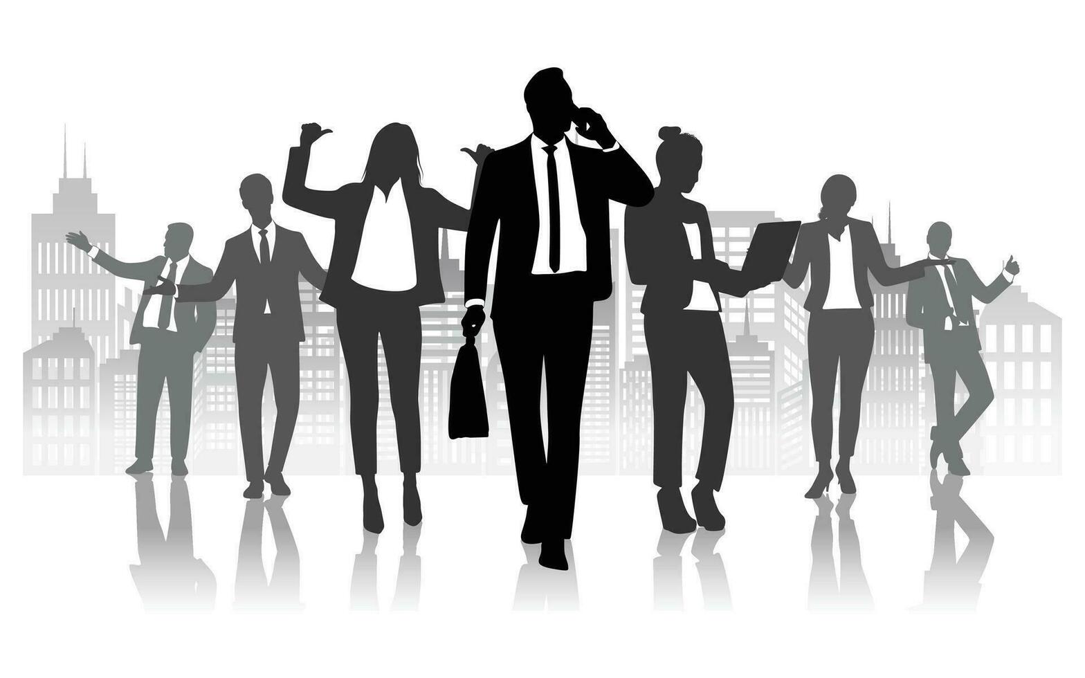 Businessman Successful Illustration Silhouettes Vector