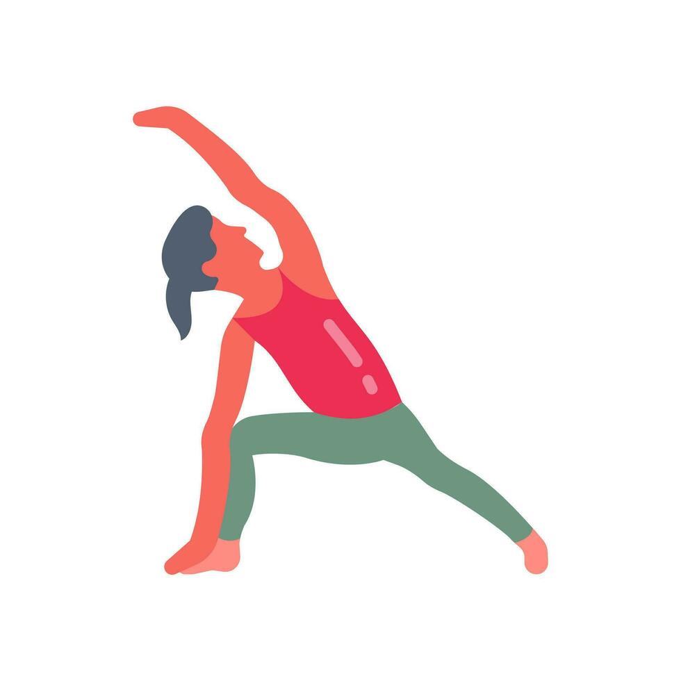 Utthita Parsvakonasana Icon in vector. illustration 33047659 Vector Art