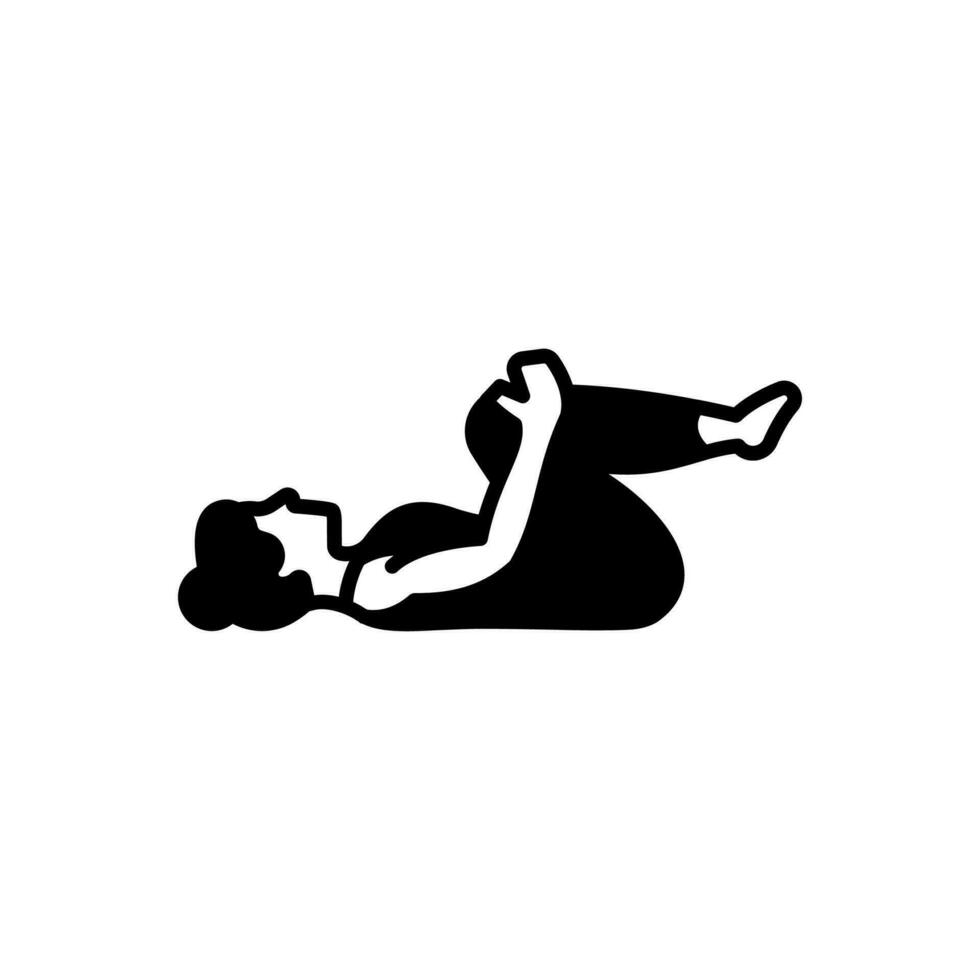 Apanasana Icon in vector. illustration vector
