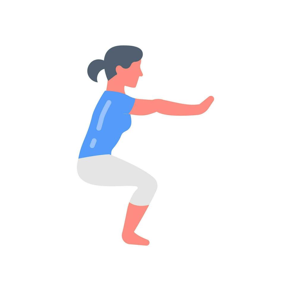 Chair Pose Icon in vector. illustration vector