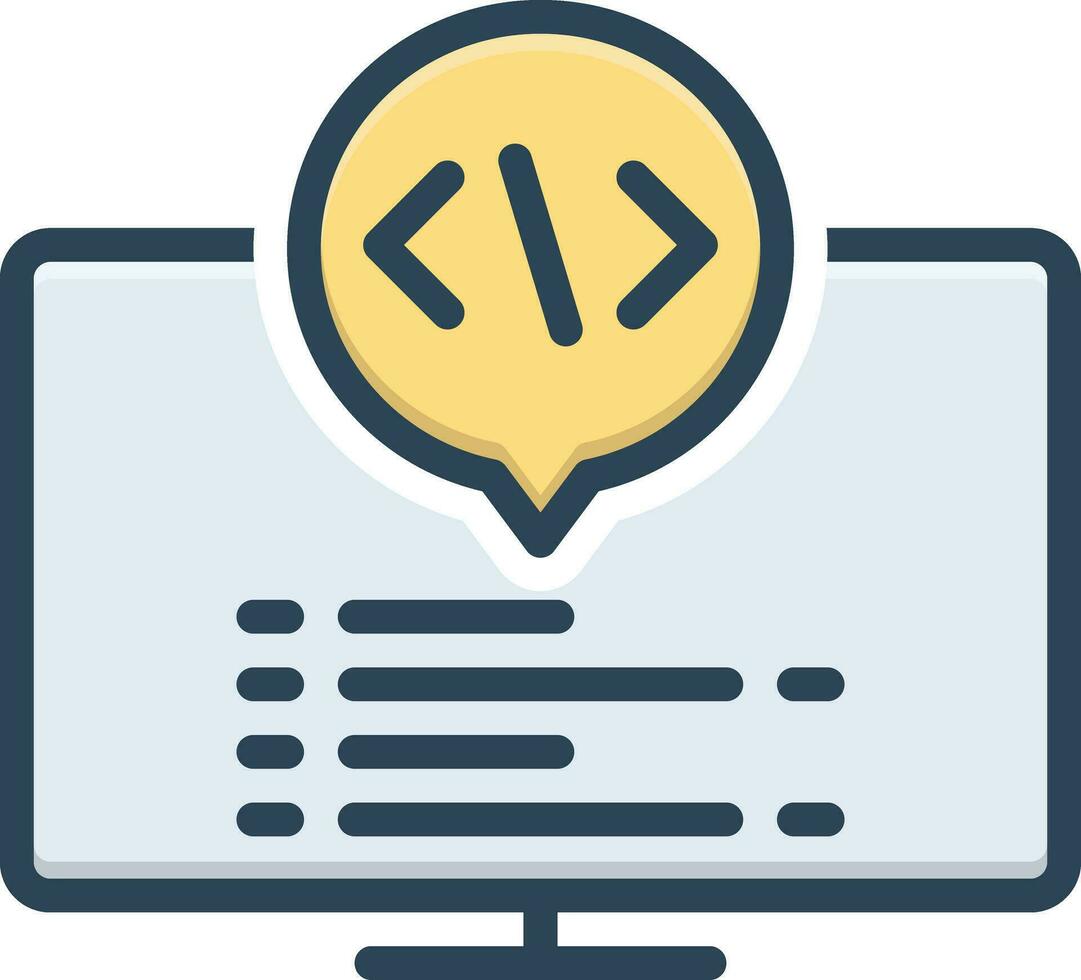 color icon for syntax 33047745 Vector Art at Vecteezy