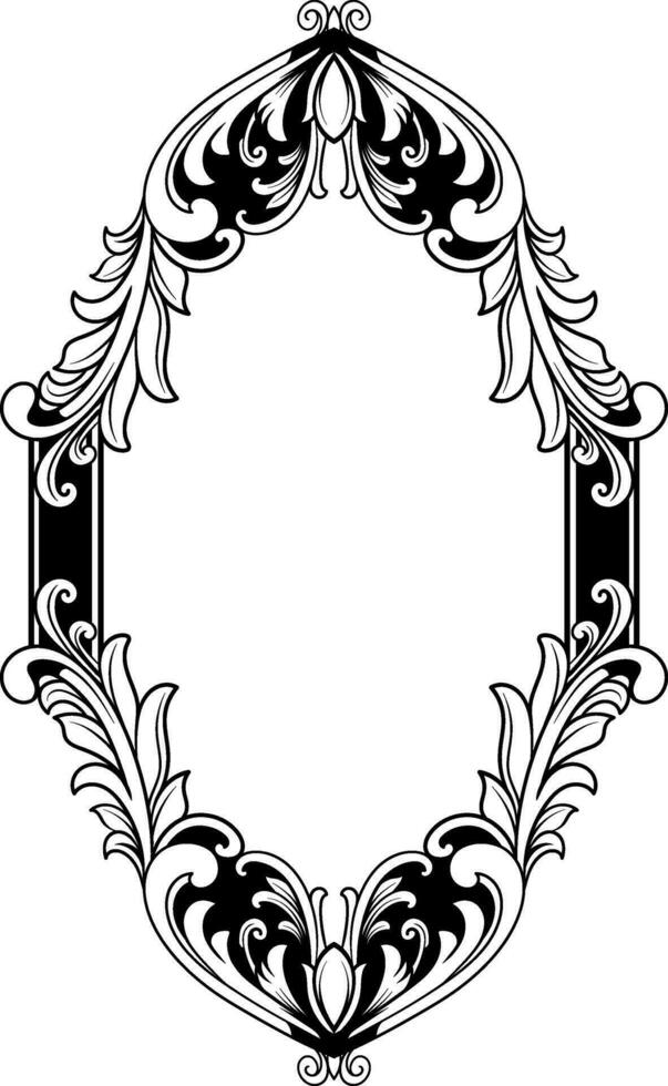 Clásico clásico ornamento negro y blanco vector