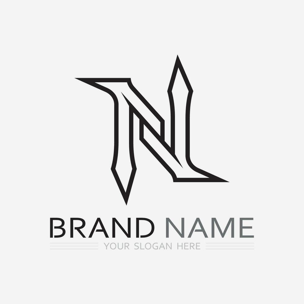 N Letter Logo Template vector