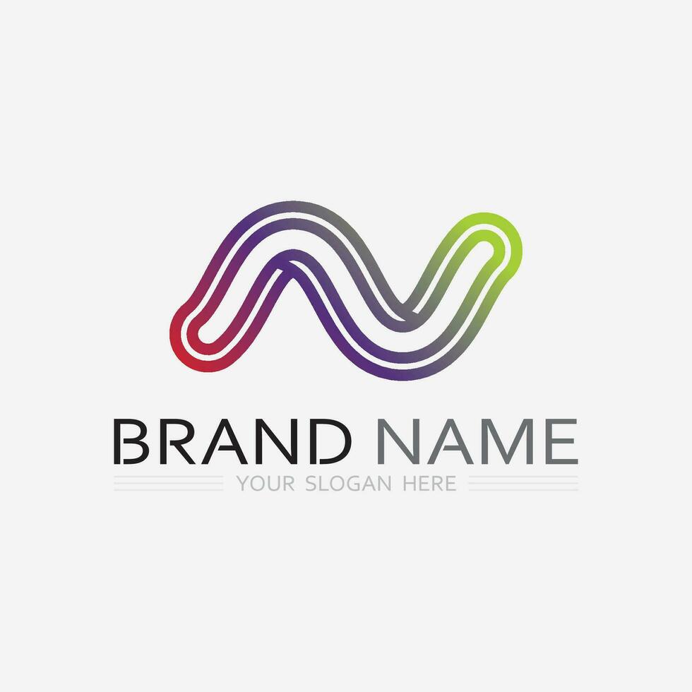 N Letter Logo Template vector