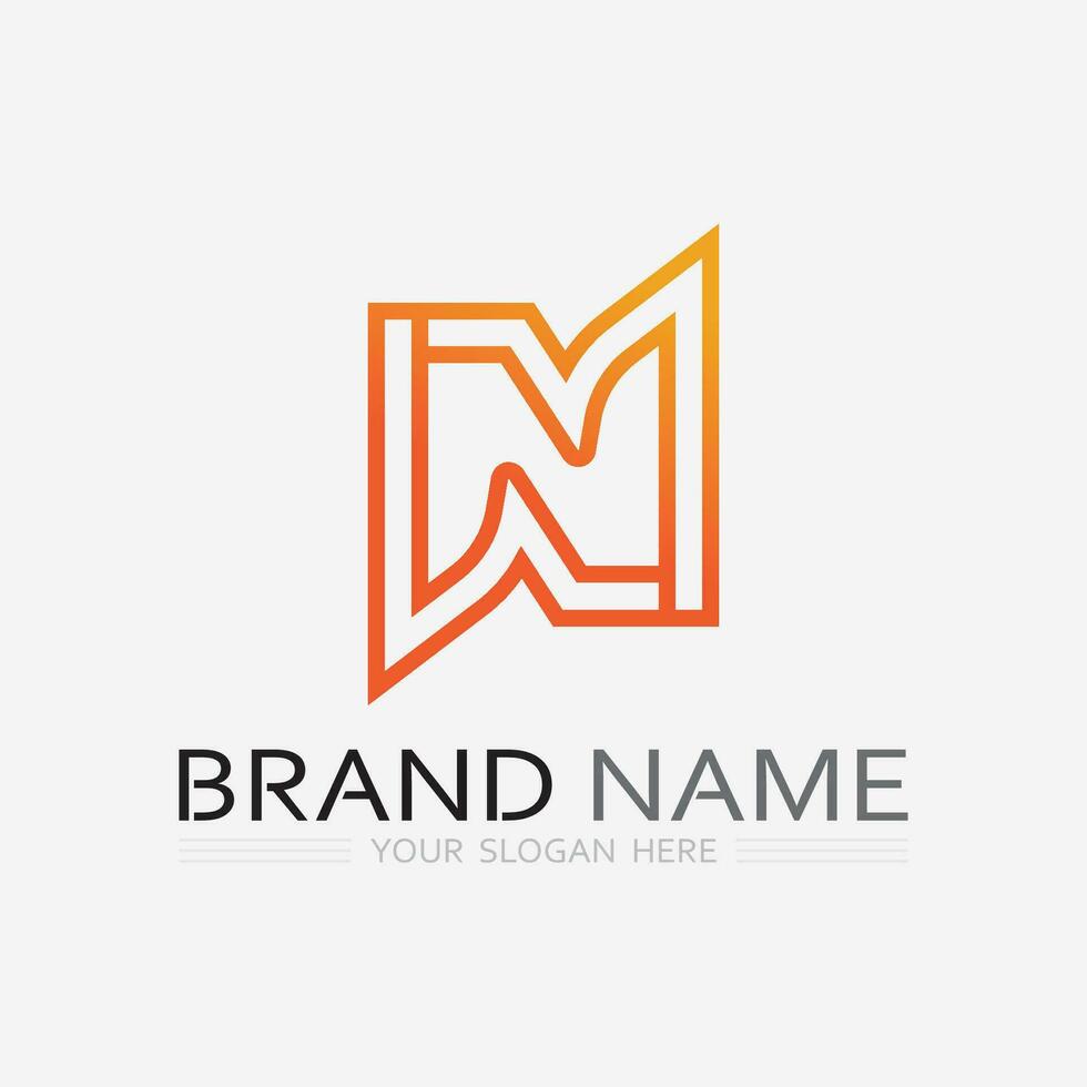 N Letter Logo Template vector