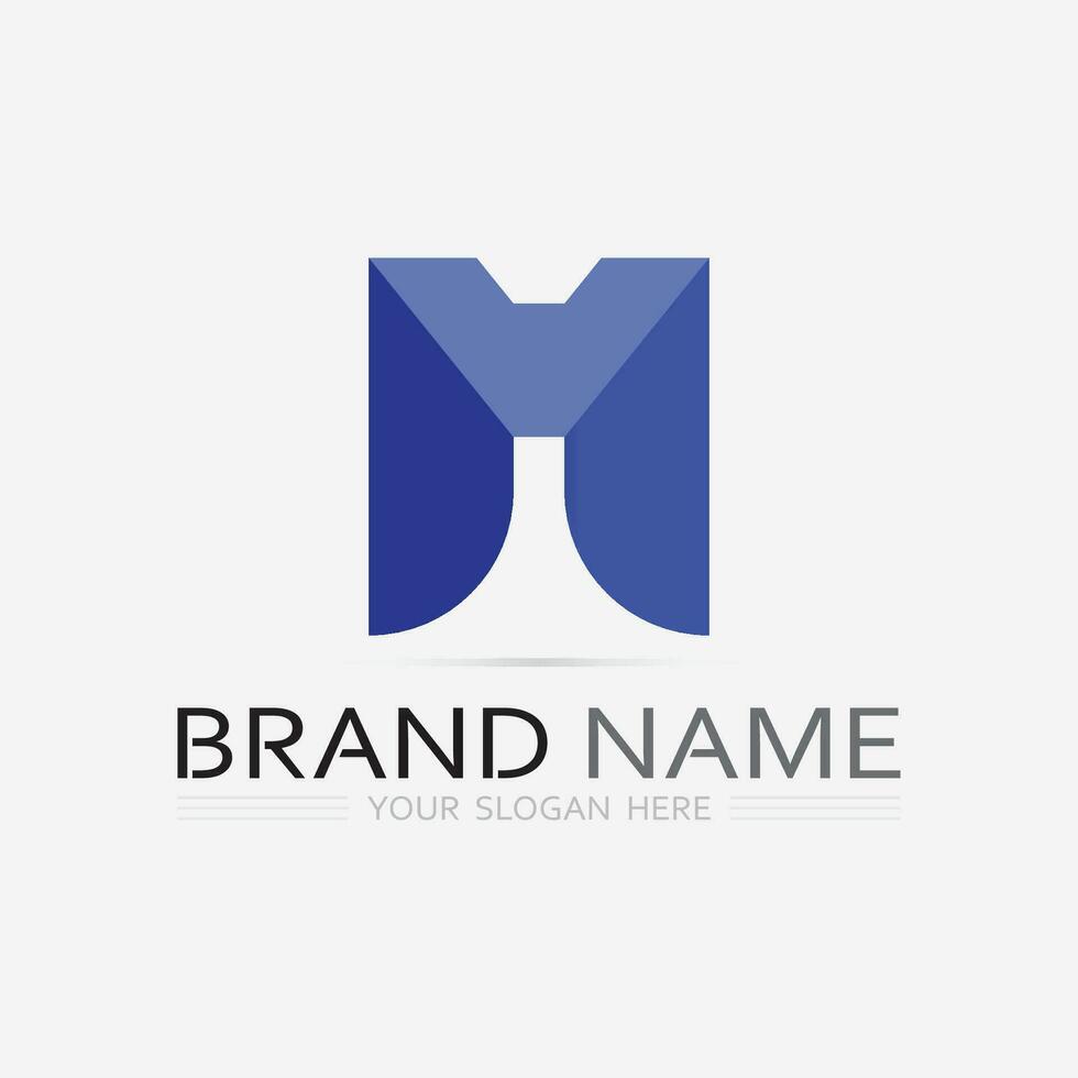 M Letter Logo Template vector