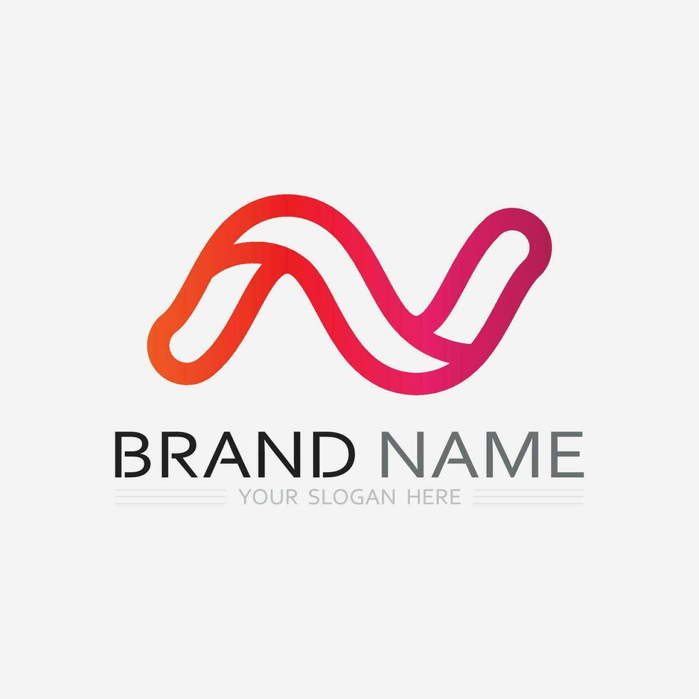 N Letter Logo Template vector