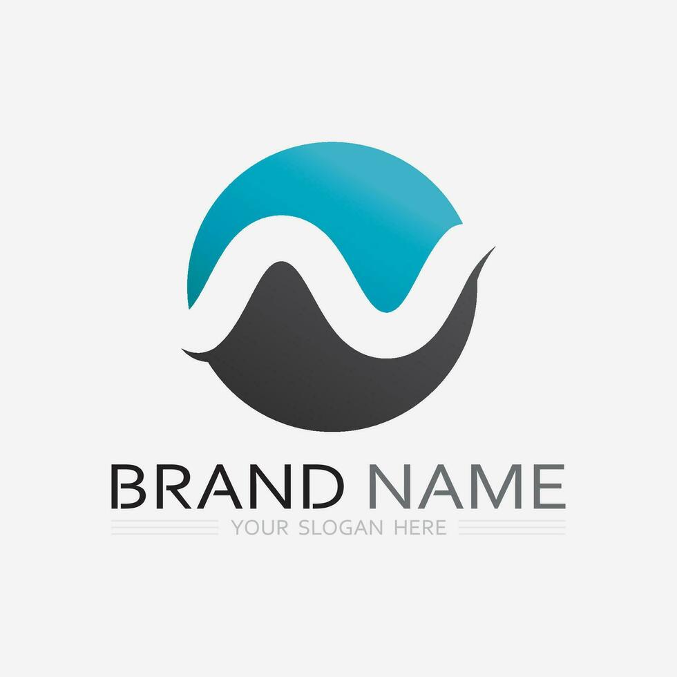 N Letter Logo Template vector