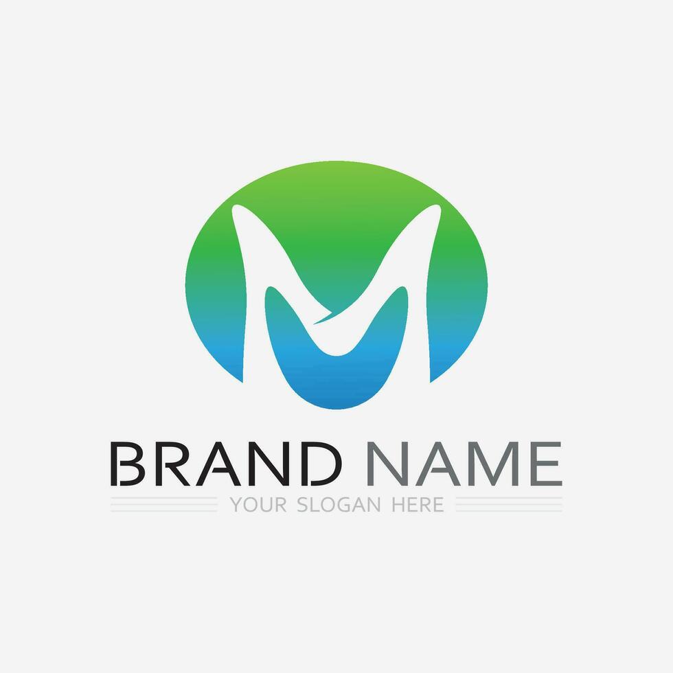 M Letter Logo Template vector