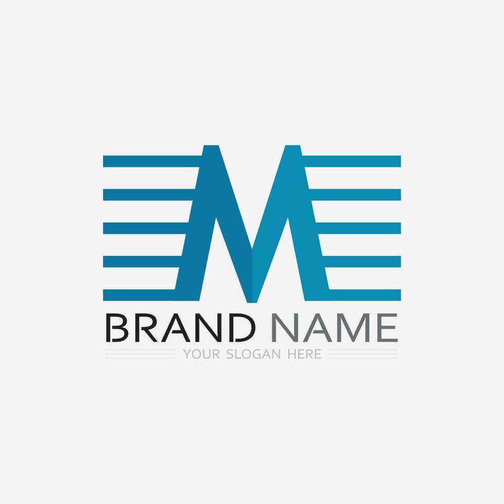 M Letter Logo Template vector