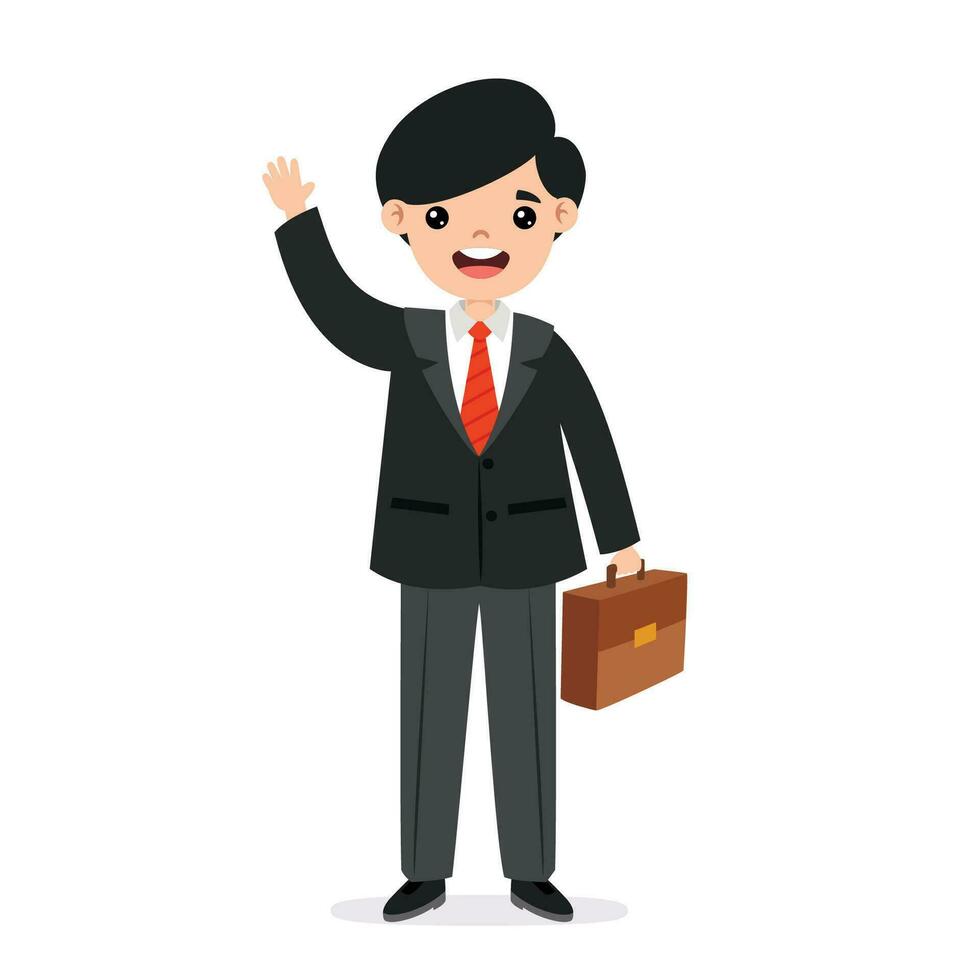 Cartoon Illustration Of A Businessman vector