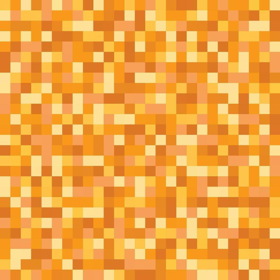 Orange Pixel Pattern or Background vector