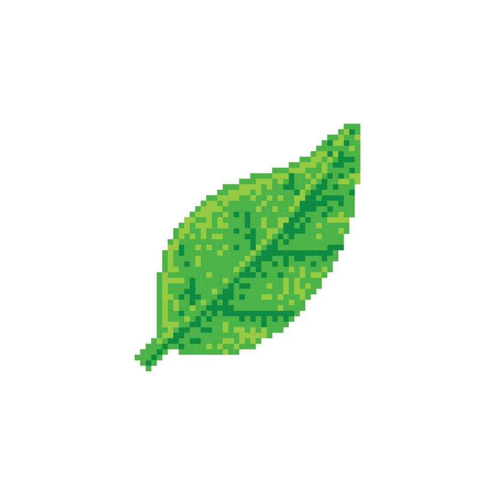Leaf Logo Icon in Pixel vector