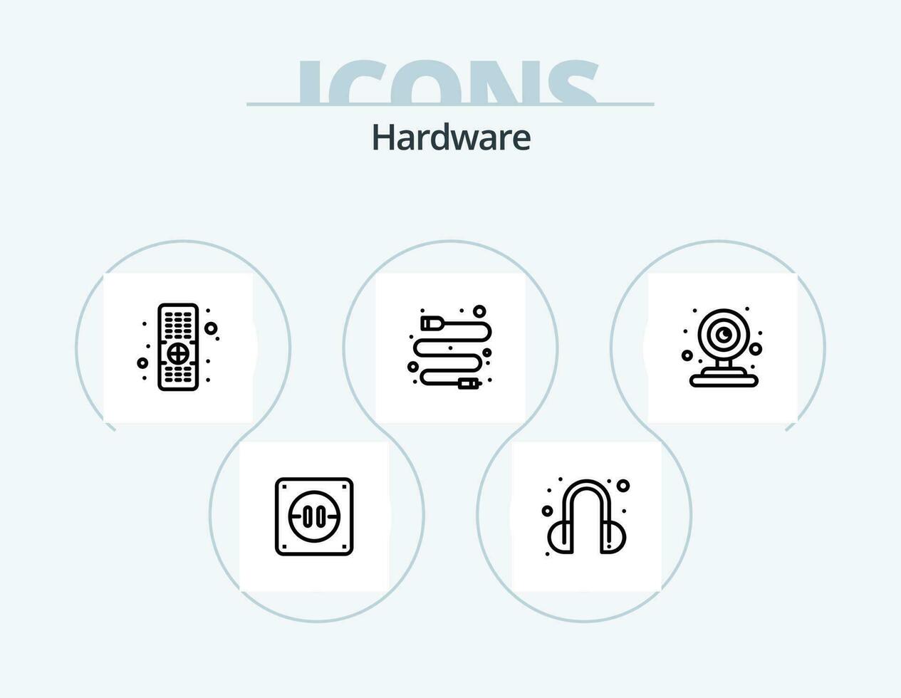 Hardware Line Icon Pack 5 Icon Design. . . sd-card. record. mic vector