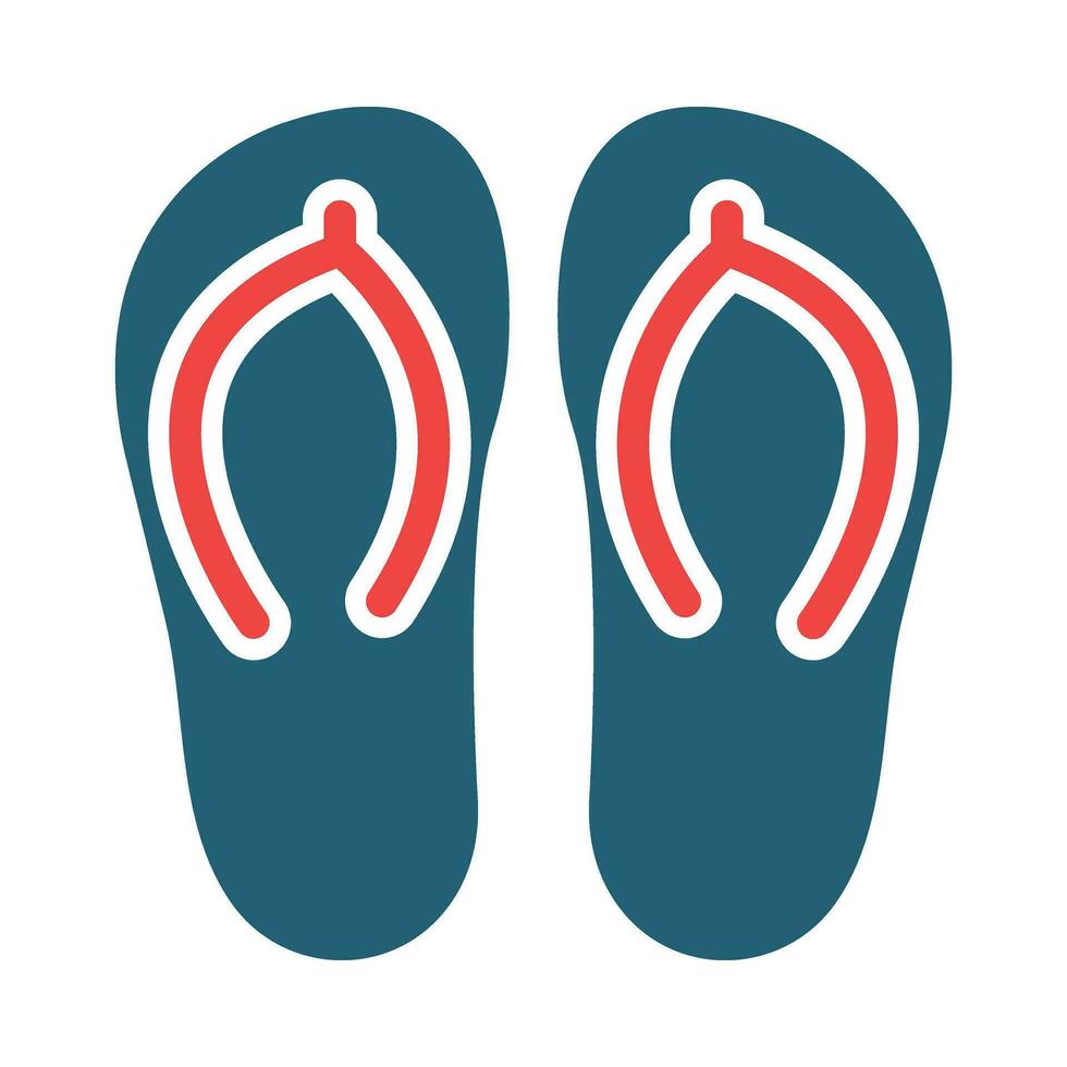 Slipper Vector Glyph Two Color Icon For Personal And Commercial Use.