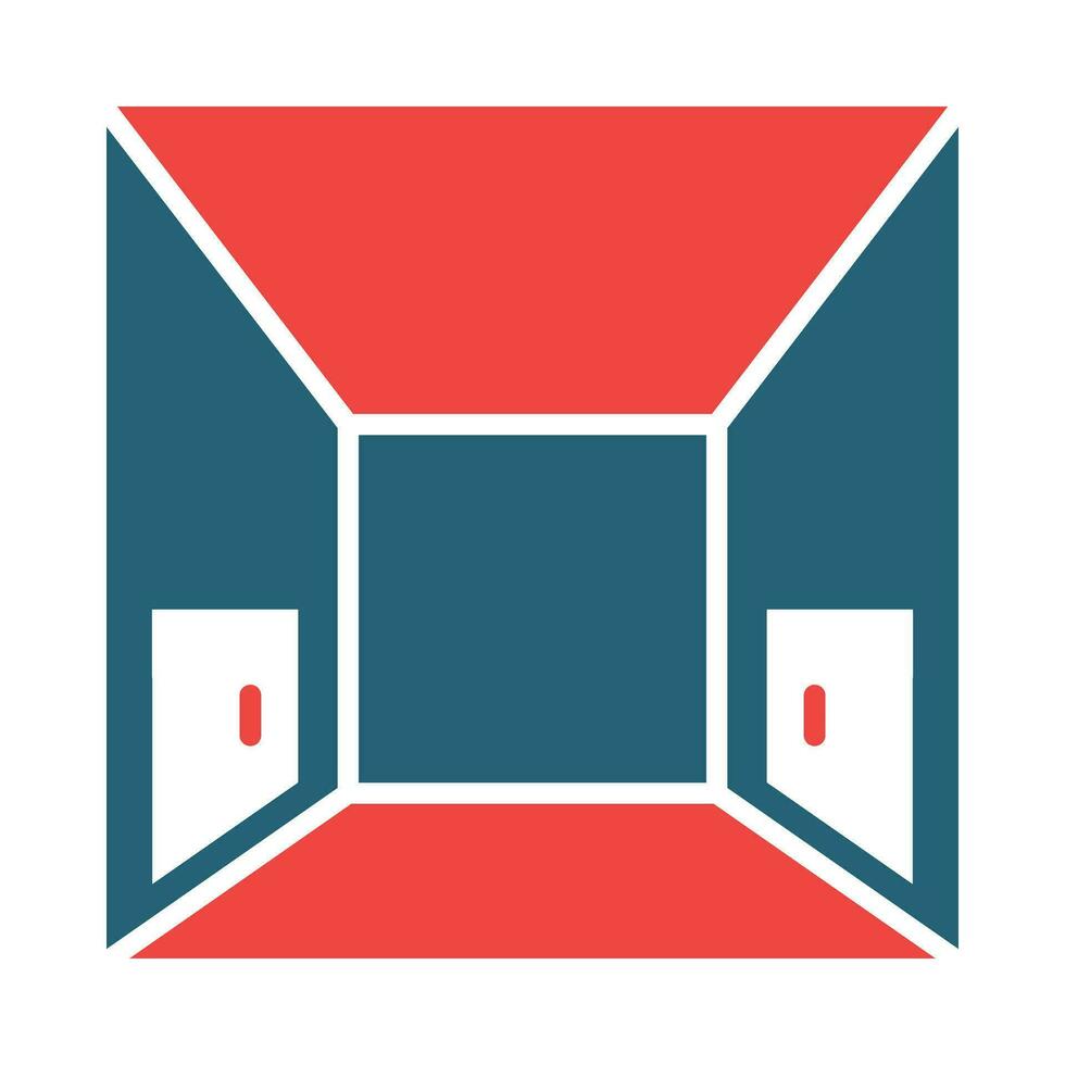 Hallway Vector Glyph Two Color Icon For Personal And Commercial Use.