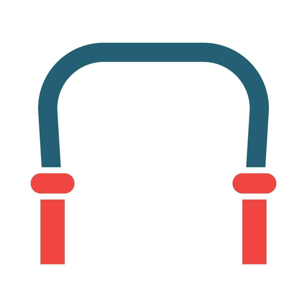 Jumping Rope Vector Glyph Two Color Icon For Personal And Commercial Use.
