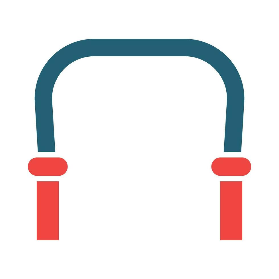 Jumping Rope Vector Glyph Two Color Icon For Personal And Commercial Use.