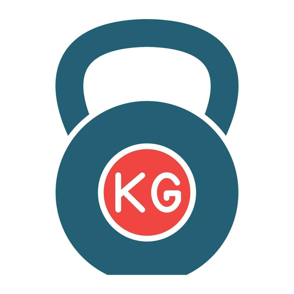Weight Vector Glyph Two Color Icon For Personal And Commercial Use.
