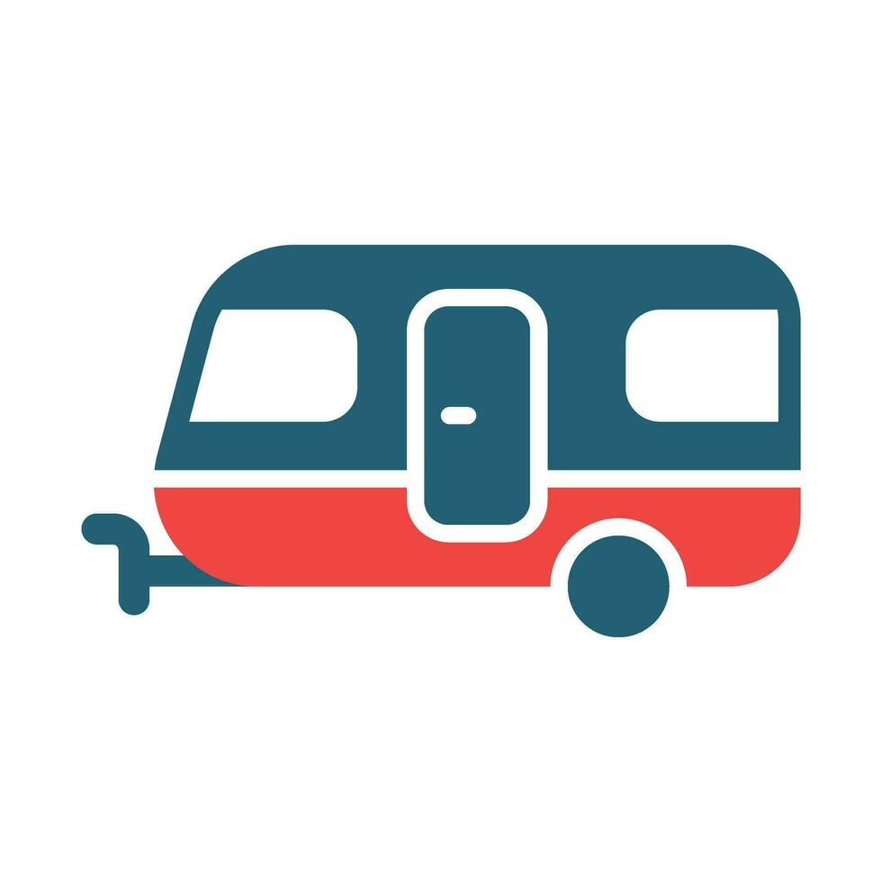 Caravan Vector Glyph Two Color Icon For Personal And Commercial Use.