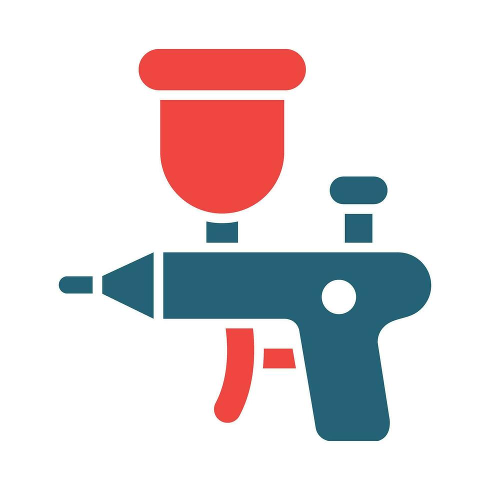 Airbrush Vector Glyph Two Color Icon For Personal And Commercial Use.