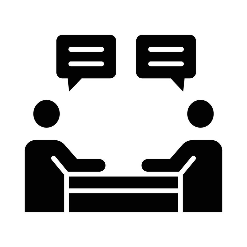 Meeting Vector Glyph Icon For Personal And Commercial Use.