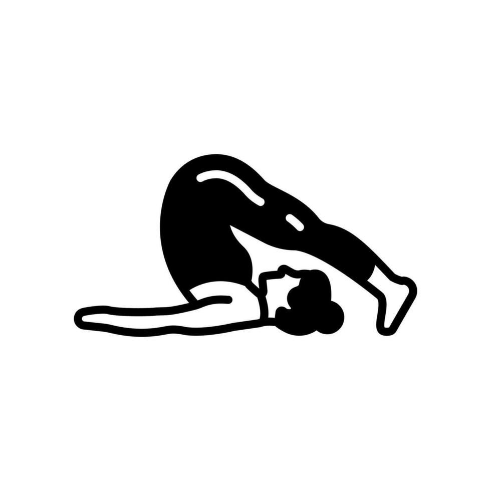 Plow Pose Icon in vector. illustration vector