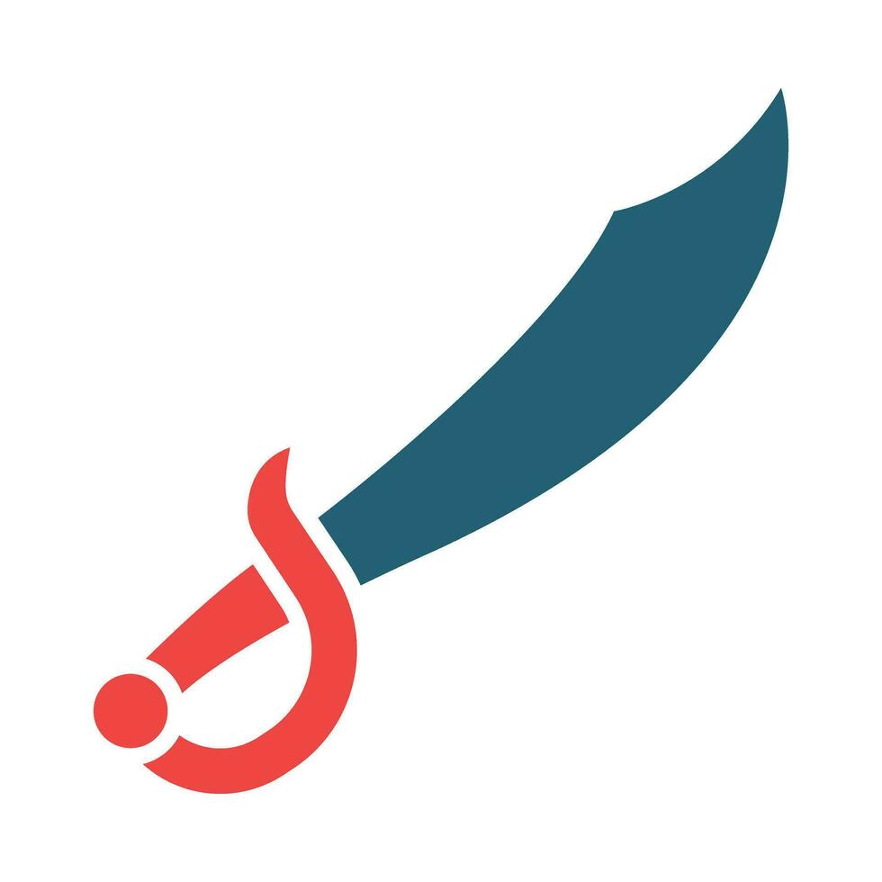 Cutlass Vector Glyph Two Color Icon For Personal And Commercial Use.