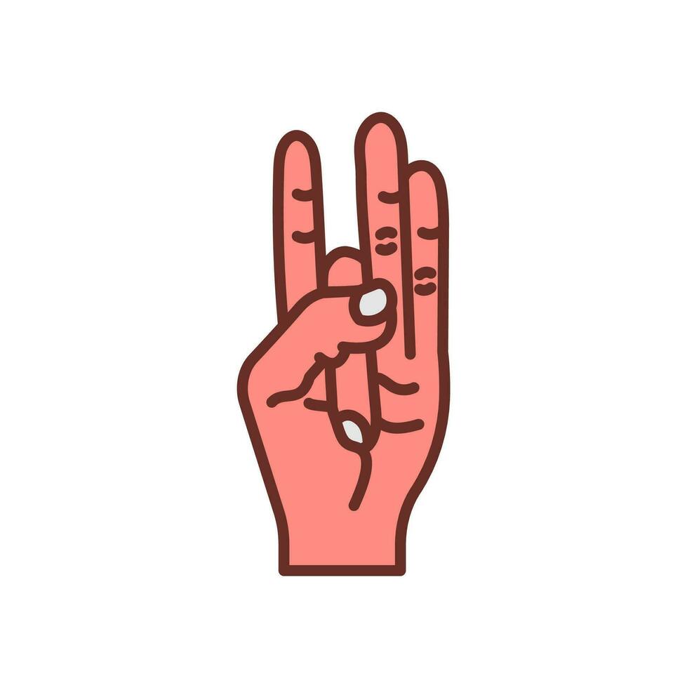 Shunya Mudra Icon in vector. illustration vector