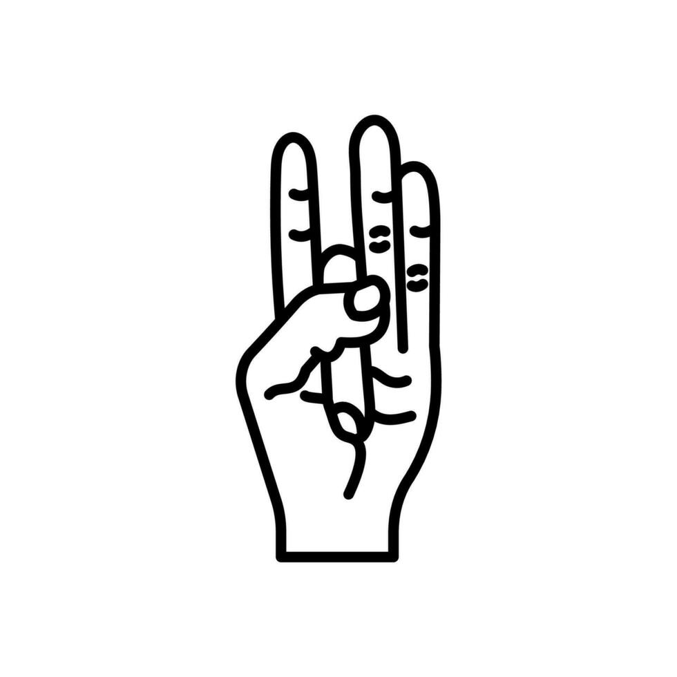 Shunya Mudra Icon in vector. illustration vector