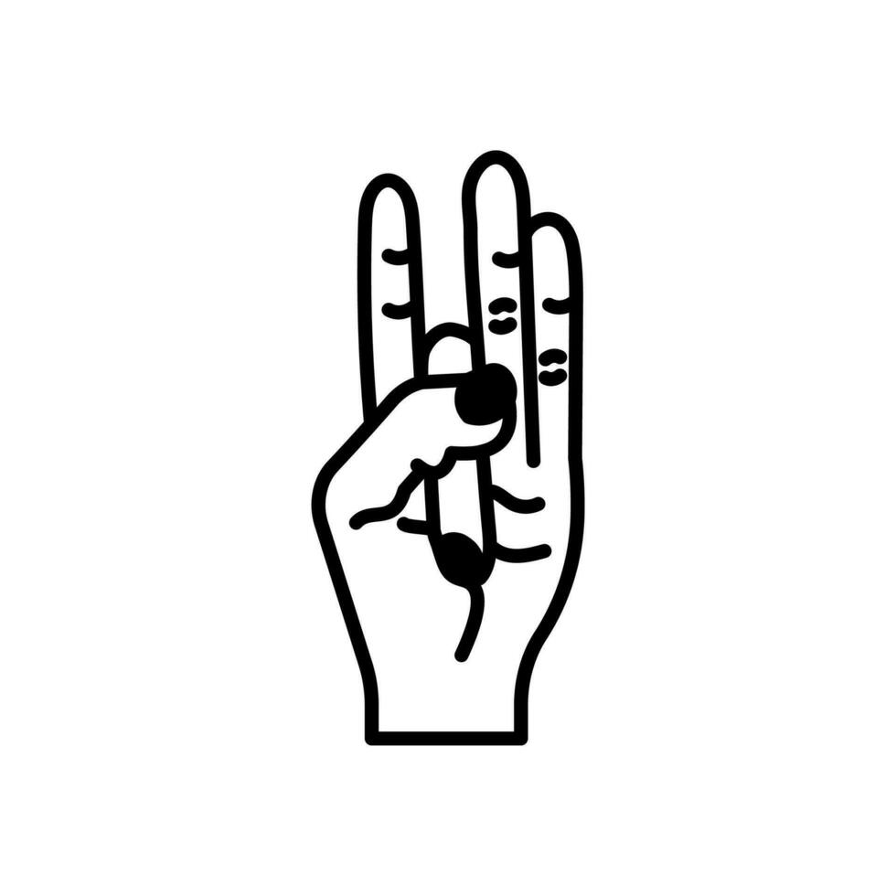 Shunya Mudra Icon in vector. illustration vector