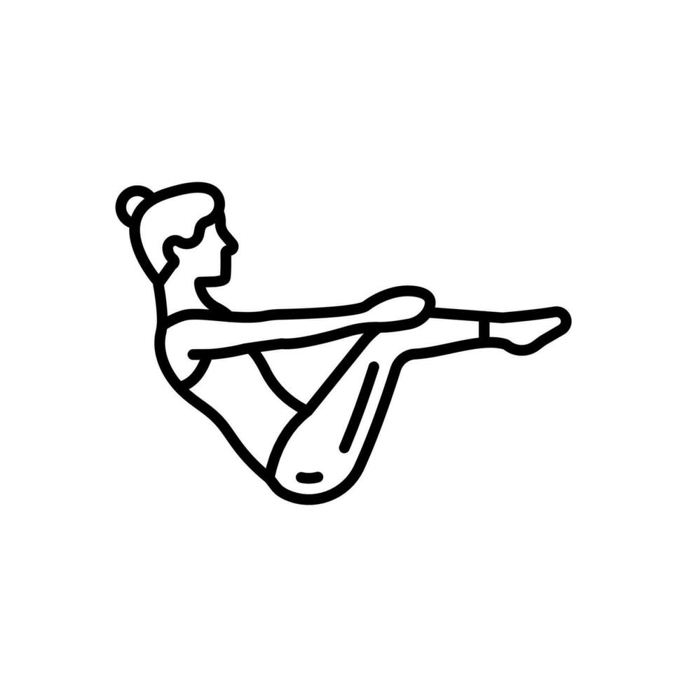 Boat Pose Icon in vector. illustration vector