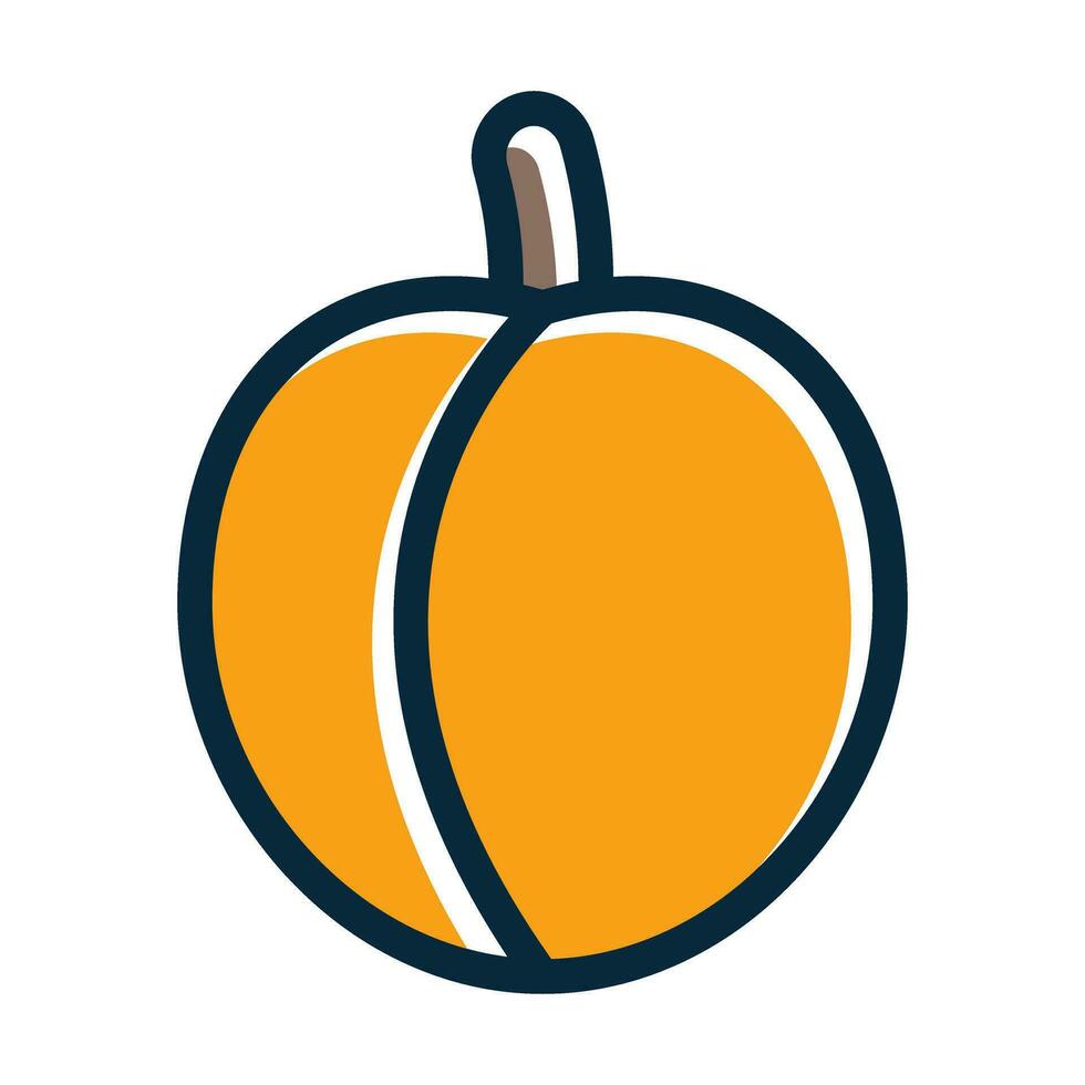 Peach Vector Thick Line Filled Dark Colors Icons For Personal And Commercial Use.