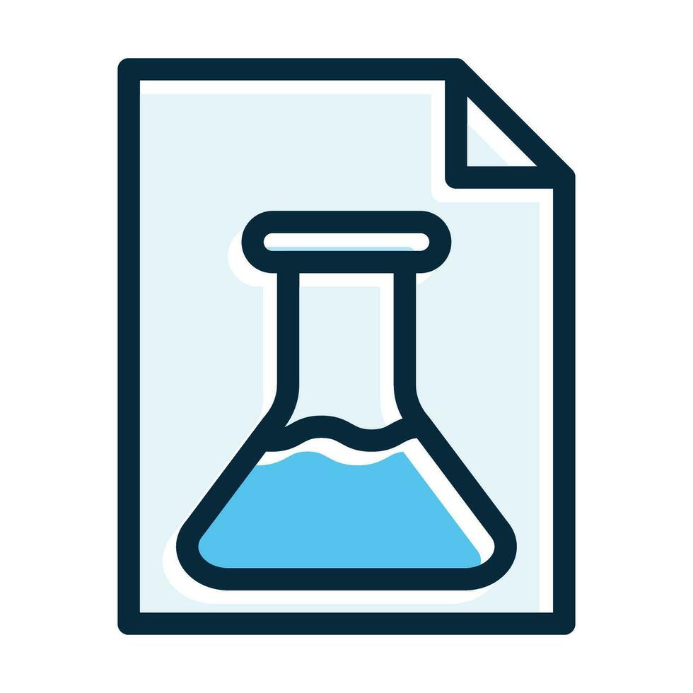 Science Report Vector Thick Line Filled Dark Colors Icons For Personal And Commercial Use.