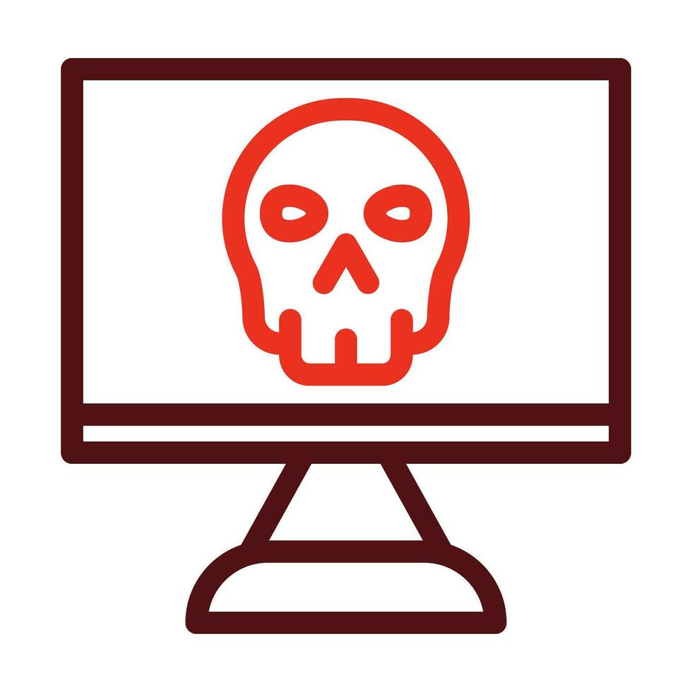 Game Over Vector Thick Line Two Color Icons For Personal And Commercial Use.