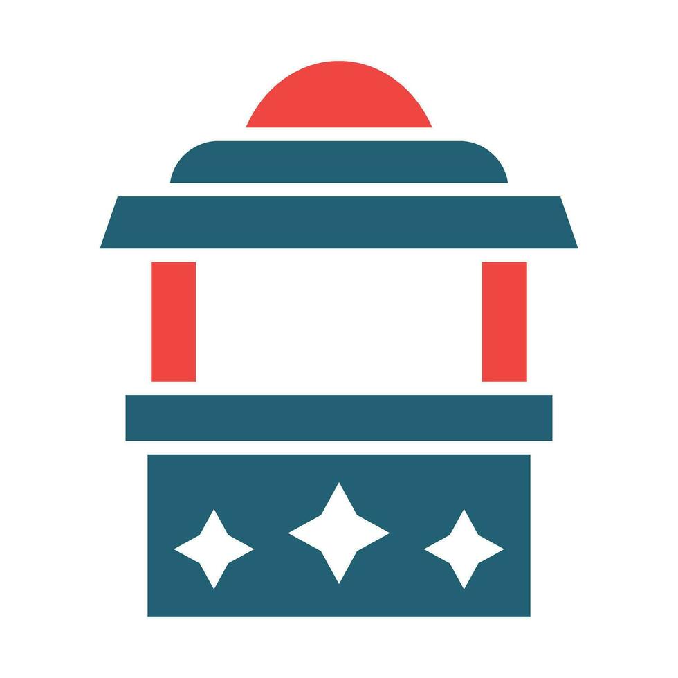 Ticket Box Vector Glyph Two Color Icon For Personal And Commercial Use.