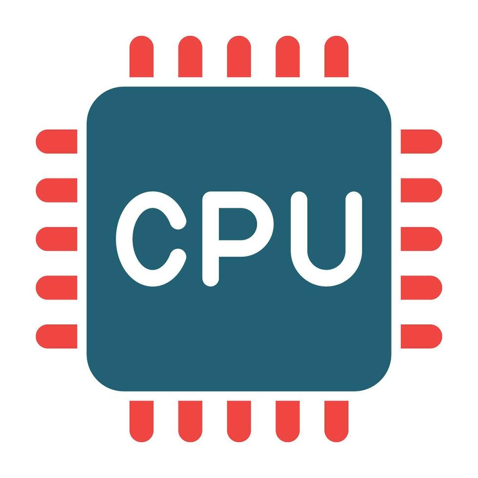 Cpu Vector Glyph Two Color Icon For Personal And Commercial Use.