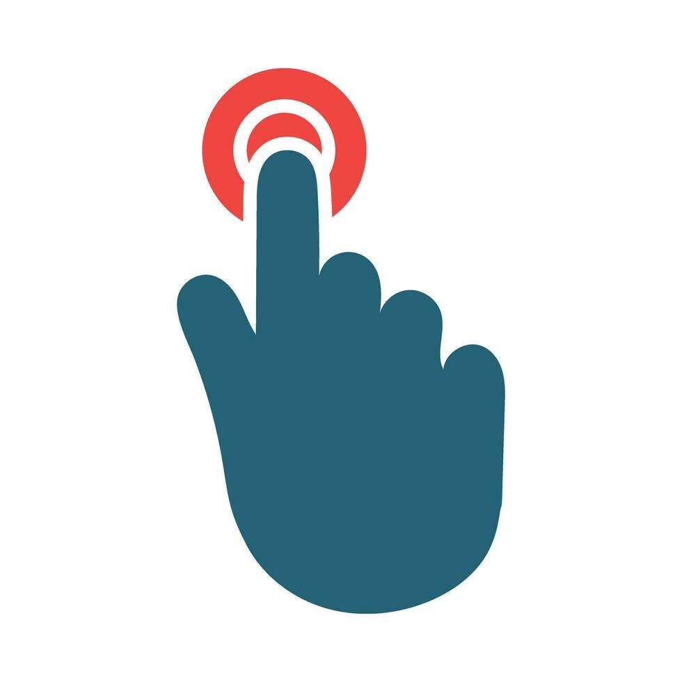 Tap Vector Glyph Two Color Icon For Personal And Commercial Use.