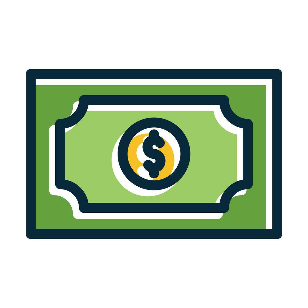 Money Vector Thick Line Filled Dark Colors Icons For Personal And Commercial Use.