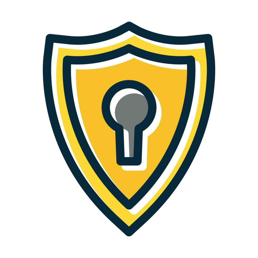 Protection Vector Thick Line Filled Dark Colors Icons For Personal And Commercial Use.