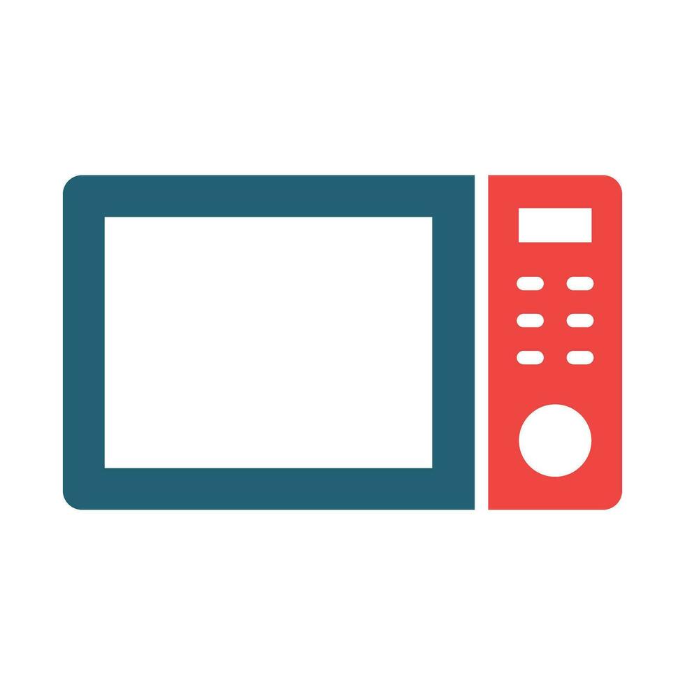 Microwave Vector Glyph Two Color Icon For Personal And Commercial Use.