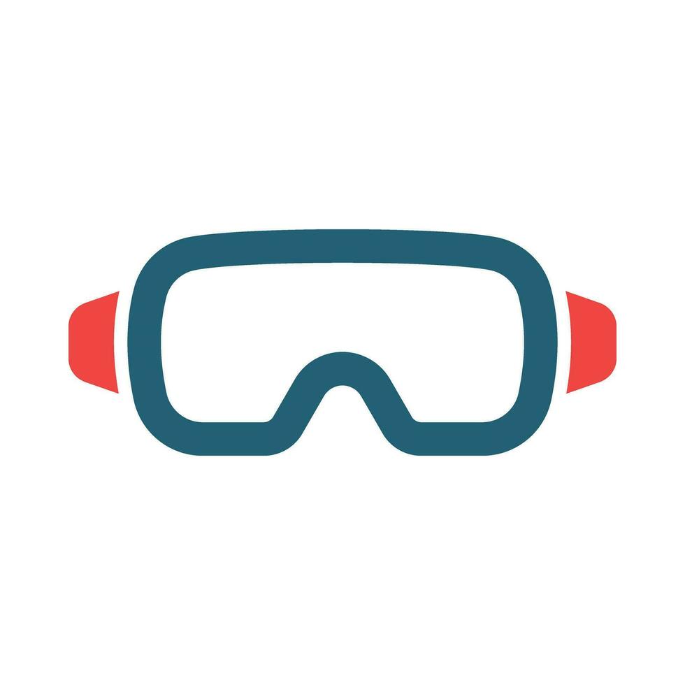 Goggles Vector Glyph Two Color Icon For Personal And Commercial Use.