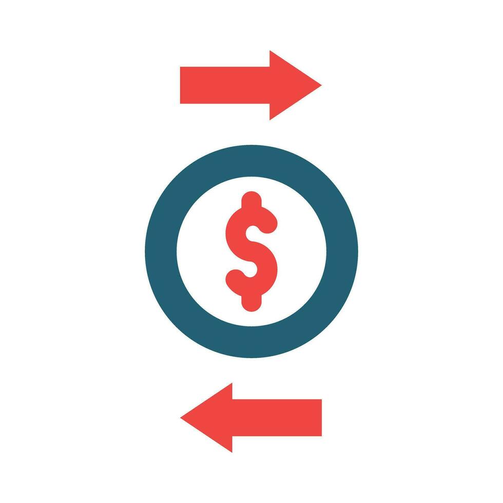 Money Transfer Vector Glyph Two Color Icon For Personal And Commercial Use.