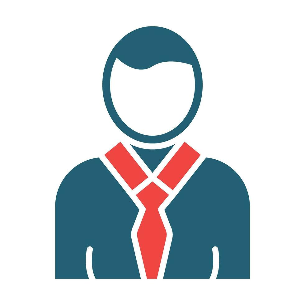 Office Worker Vector Glyph Two Color Icon For Personal And Commercial Use.