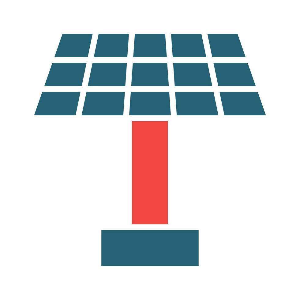 Solar Panel Vector Glyph Two Color Icon For Personal And Commercial Use.