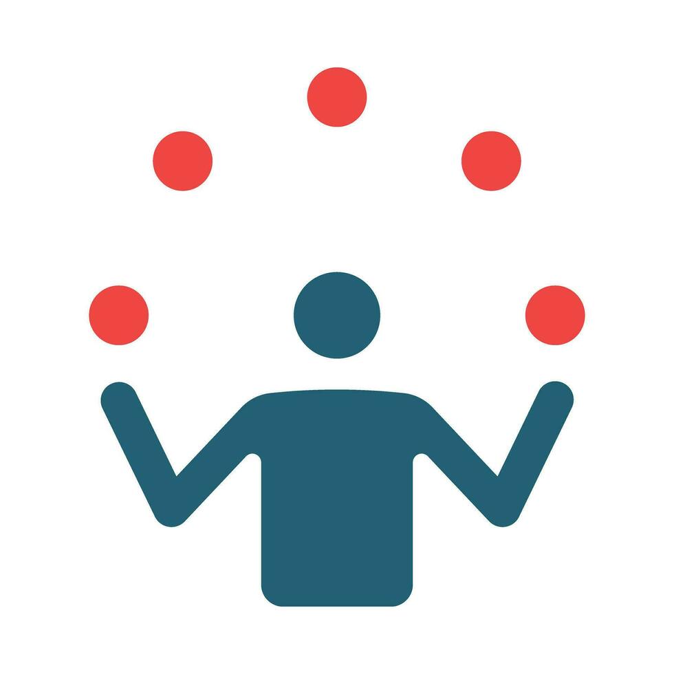 Juggling Ball Vector Glyph Two Color Icon For Personal And Commercial Use.