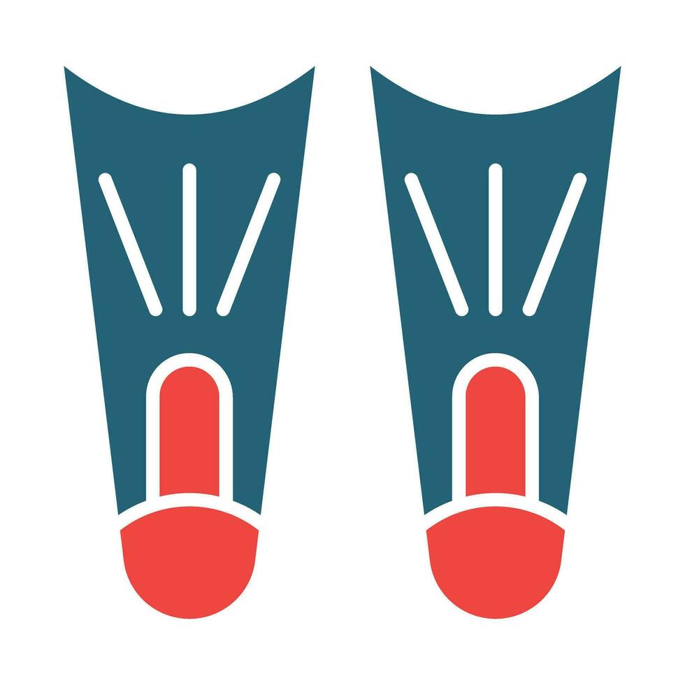 Fins Vector Glyph Two Color Icon For Personal And Commercial Use.