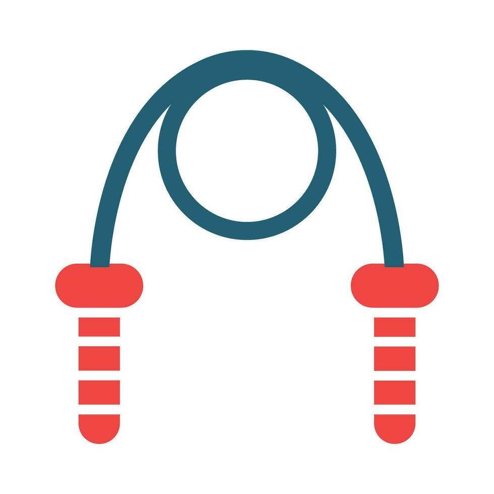 Skipping Rope Vector Glyph Two Color Icon For Personal And Commercial Use.