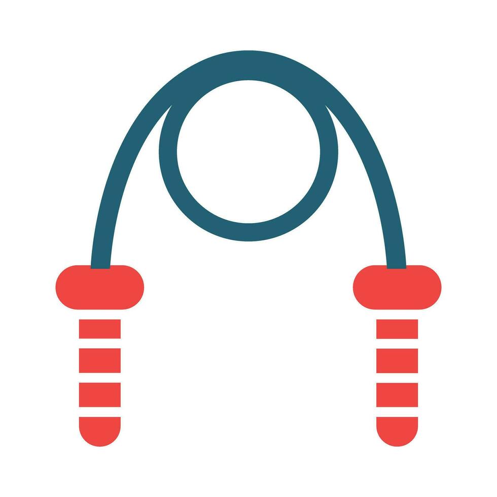 Skipping Rope Vector Glyph Two Color Icon For Personal And Commercial Use.